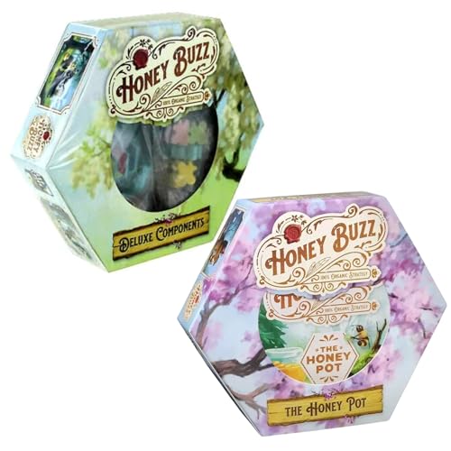 Honey Buzz Premium Bundle: Honey Pot Expansion & Deluxe Upgrade Kit – Realistic Squishy Nectar, Acrylic Tokens, & New Game Modules – for Honey Buzz Board Game