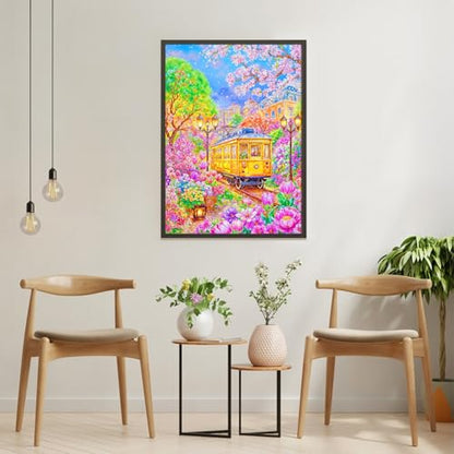 Puzzles for Adults 1000 Pieces, Jigsaw Puzzle for Adults, Fun Challenging Puzzle, City Tram Puzzles Game, Interlock Perfectly No Dust, Gifts for Easter Mother’s Day - color: City Tram