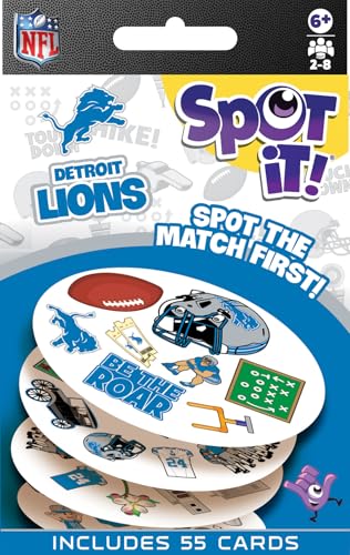 MasterPieces Game Day - NFL Detroit Lions Spot It Game For Kids, Adults, and Family - style: Detroit Lions
