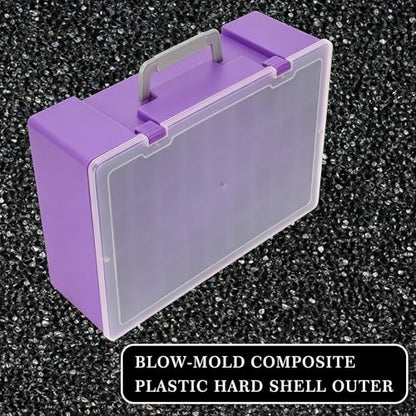 Miniature Storage Figure Case, Purple, 108 Slot | Sturdy Carrying, Figurine Minature Carrying Case, Compatible with D&D and More - color: Purple