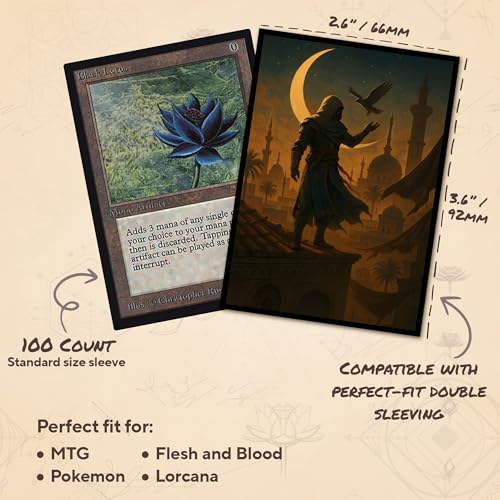 Moonlit Mirage - MTG Card Sleeves, 104ct, Standard Size, Smooth | Perfect for Double Sleeving, Smudge Resistant Matte Back, Standard 66x92mm - Compatible with Magic The Gathering & TCG Cards - color: Moonlit Mirage, size: Smooth