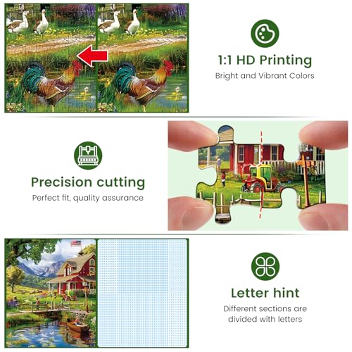 1000 Piece Puzzle for Adults - Country Clubhouse Puzzle for Adults Children - Recycled Paper Jigsaw Puzzle 1000 Pieces - Fun and Challenging Family Game Great Gift Idea, 28 * 20 in - style: Country Clubhouse