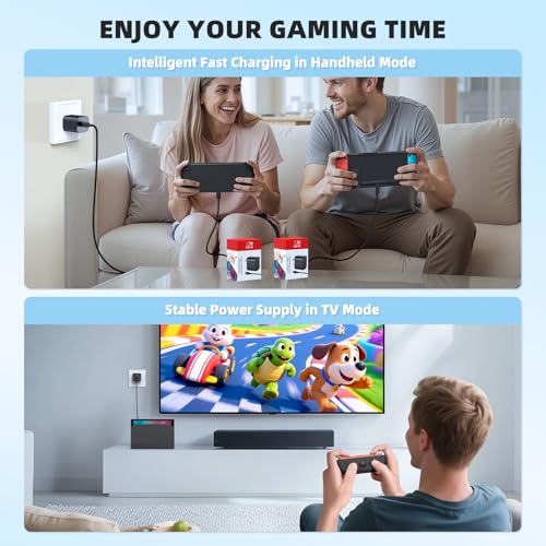 Switch 2 Charger - 60W AC Adapter for Nintendo Switch/OLED/Lite & Steam Deck/OLED, 5FT Charging Cable, Support 4K TV Dock Mode, Power Supply 20V/3A Fast Cord - Original Quality, Xbox 360 Console - size: 5FT