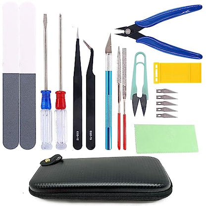 Pixiss Gundam Model Tool Kit - Essential Hobby Tools for Plastic Model Building, Miniature Crafting, and Gundam Model Kits - Complete Model Kit Tool Set