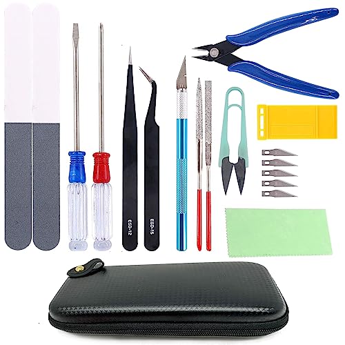 Pixiss Gundam Model Tool Kit - Essential Hobby Tools for Plastic Model Building, Miniature Crafting, and Gundam Model Kits - Complete Model Kit Tool Set