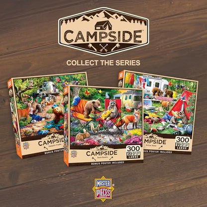 MasterPieces 300 Piece EZ Grip Jigsaw Puzzle - Glamping Style - 18"x24" - Jigsaw Puzzle with Vibrant Artwork and Durable Pieces - Fun Family Activity, Brain Challenge, and Educational Entertainment - size: 300 Piece