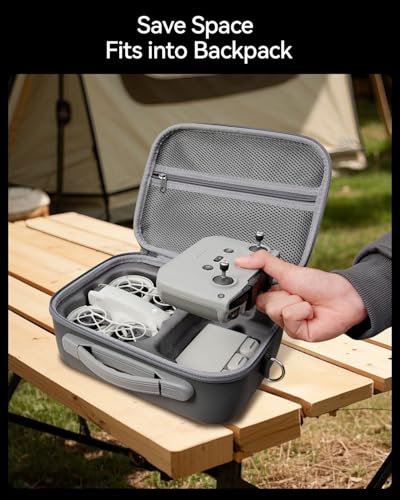 Carrying Case for DJI Neo Fly More Combo,PU Leather Shoulder Bag | Waterproof Storage Bag with Adjustable Strap for DJI Neo Drone, RC-N3/N2 Remote Controller, Battery, Charging Hub