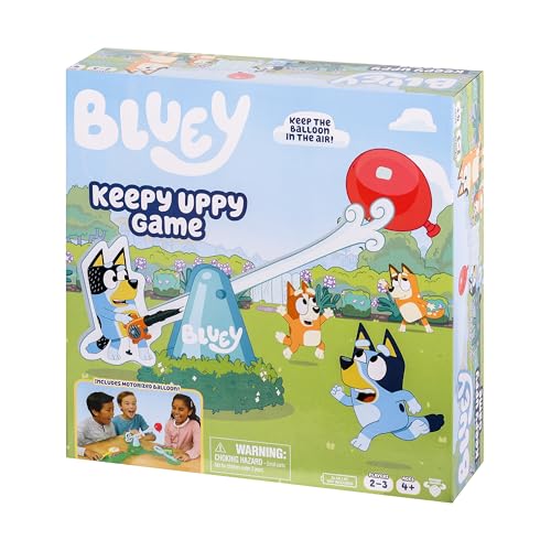 Bluey Keepy Uppy Game, Motorized Toddler Game with Bingo and Chilli Character Paddles, Games for 4+ Year Olds | Bop balloon to keep it airborne, pop token challenge, 2-3 players; family game for kids ages 4+ - style: Keepy Uppy Game