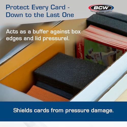 BCW Monster Pads - 20 Pack | Card Dividers for Trading Card Storage Boxes | Acid-Free Foam Inserts | Expanding Foam Spacers for Cards | Protect & Organize Collectible Cards