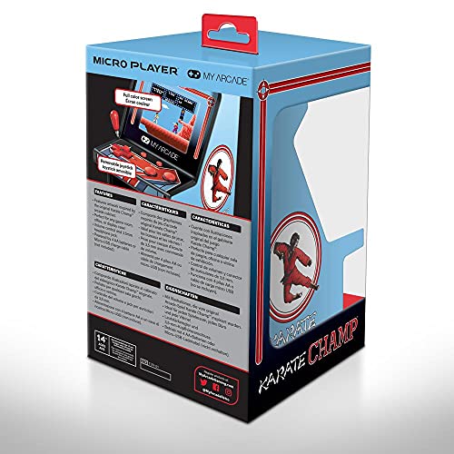 My Arcade Karate Champ Micro Player Arcade Machine: Fully Playable, 6.75 Inch Collectible, Color Display, Speaker, Volume Buttons, Headphone Jack - Electronic Games - style: Karate Champ