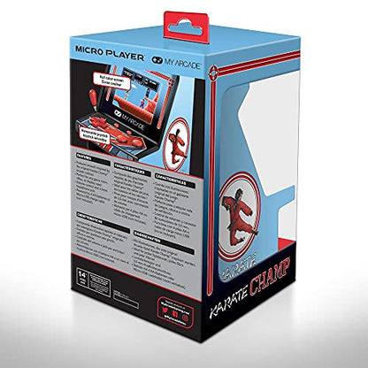 My Arcade Karate Champ Micro Player Arcade Machine: Fully Playable, 6.75 Inch Collectible, Color Display, Speaker, Volume Buttons, Headphone Jack - Electronic Games - style: Karate Champ
