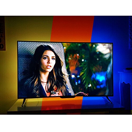 USB TV Backlight RGB LED Neon Accent Lights Strip for 32 to 43 inch TV | Bias Lighting with Remote USB Powered TV Behind Lighting LED Strips Lighting - size: For 32-43 inch TV