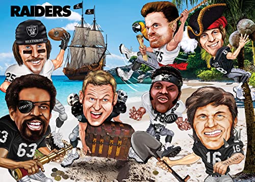 MasterPieces 500 Piece Sports Jigsaw Puzzle for Adults - NFL Las Vegas Raiders All-Time Greats - 15x21" - style: Las Vegas Raiders