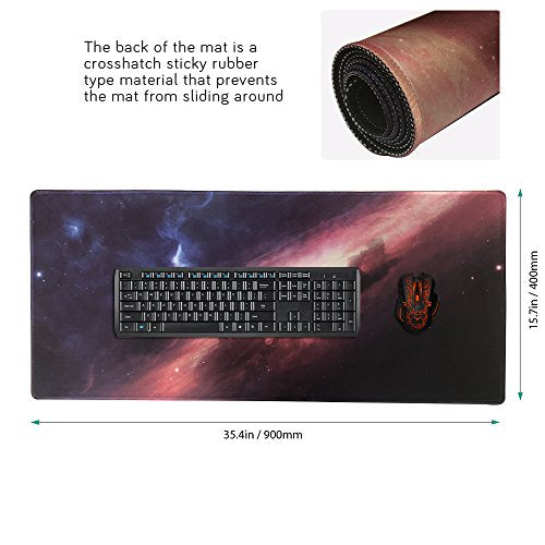 XXL Professional Large Mouse Pad & Computer Game Mouse Mat (35.4x15.7x0.1IN, 90x40 sky001) - color: 90x40 sky001, size: 35.4x15.7x0.1IN