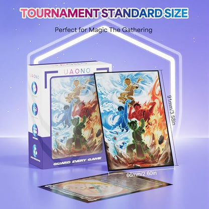 UAONO MTG Card Sleeves - 100 Count Standard Size Matte Art Sleeve | Smooth Shuffling & Ultra Clear Protection, for Magic The Gathering(Chinese Style) - color: Chinese Style
