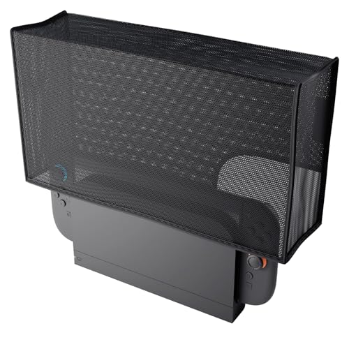 PlayVital Breathable Dust Cover for Nintendo Switch 2, Anti-Scratch Nylon Dust Guard Waterproof Cover Sleeve for Nintendo Switch 2 Console & Charging Dock -Black