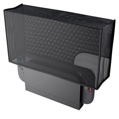 PlayVital Breathable Dust Cover for Nintendo Switch 2, Anti-Scratch Nylon Dust Guard Waterproof Cover Sleeve for Nintendo Switch 2 Console & Charging Dock -Black