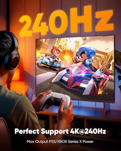 Snowkids 16K HDMI Cable 96Gbps 6.6FT/2M, 48Gbps Ultra High-Speed for TV | 16K 8K@120Hz, 4K@240Hz HDCP 2.3 & Dynamic HD, Ethernet, 3D, eARC, VRR, QFT, QMS, ALLM, DSC, SR Design - size: 6feet