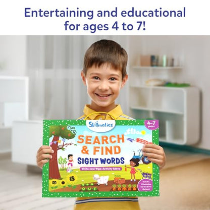 Skillmatics Search and Find Sight Words Educational Game - Reusable Preschool Learning Activities, Perfect for Toddlers & Kids Who Love Toys, Builds Vocabulary, Gifts for Ages 4, 5, 6, 7 - style: Search & Find Sight Words