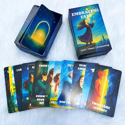 DPEHAKMK Embracing Fate Oracle Deck, Oracle Cards for Beginners, 78 Cards Deck for Love, Healing, Life Path, Spiritual Guidance, Modern Relationship Themes, Intuition, and Soul Messages