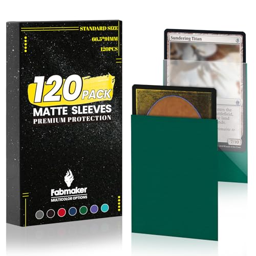 120Pack Card Sleeves Compatible with MTG Card Sleeves for Trading Cards | Matte Deck Card Protectors, Shuffling Fit for Baseball Card,Sports Cards,Game Card, 66x91mm, Green - color: Green, size: 120 pack Card Sleeves