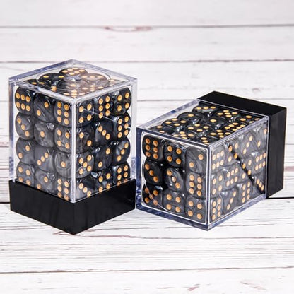 36 Pieces 12mm 6 Sided Mini Dice Set,Pearl Pattern D6 Game Dice Set,6 Sided Standard Game Dice for Board Games Dice Games Classroom Teaching Dices Game, with Portable Gaming Box(Black) - color: D6-black Pearl