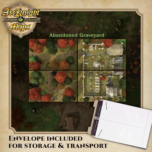 Arcknight The Vale of Adventure Roleplaying D&D Battle Map; 16 Modular RPG Maps in 8 Double-Sided Pages, 1" Square Grid, Modular & Versatile DND Map for ttrpg Gaming - for Dungeons & Dragons - style: Vale Adventure