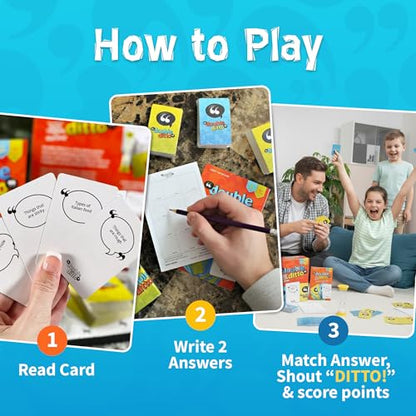 Inspiration Play Double Ditto - a Hilarious Award-Winning Family Party Game for 4-20 Players (Ages 8 and up)