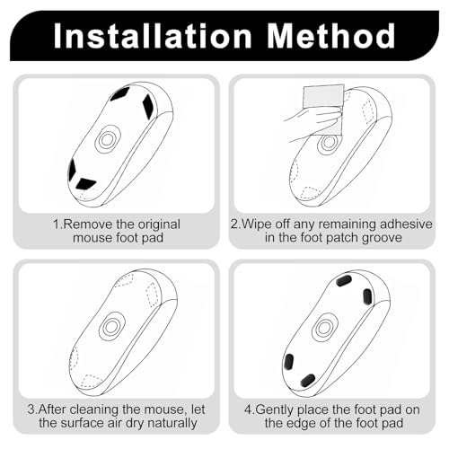 160 Dot Mouse Skates, Universal Glass Mouse Skates for Gaming Mice, Custom Glide and Control Dots for Esport Players, Smooth Movement on Cloth and Glass Mouse Pads (Black & White) - size: 7x14mm White & Black