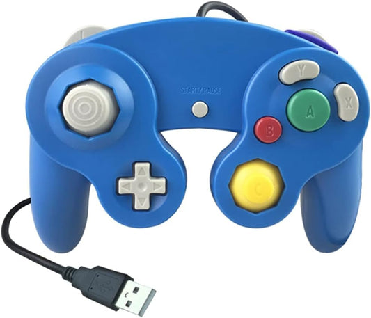 Reiso Classic NGC Wired USB Controller for Windows PC MAC (Blue) - color: Blue