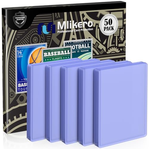 50 Count Card Sleeves Hard Plastic, 3"x4" Baseball Card Protectors Hard Plastic for Baseball, Football and Game Cards - size: 50 Hard Sleeves