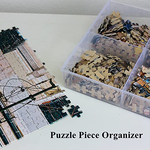 2 Pack Fixed 6 Grids Clear Plastic Organizer Sorting Tray with Large Compartment, Transparent Storage Divider Box Container Case for Hardware, Craft, Sewing Kit, Office Supplies, Small Parts - size: Fixed 6 Grids