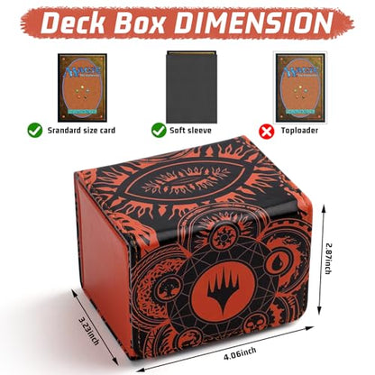 Deck Box for MTG Cards, Trading Commander Deck Case Holds 120+ Sleeved Cards, PU Leather Magnetic Collectible Card Storage Box Fits for TCG Magic Card (6 pack) - color: 6 pack
