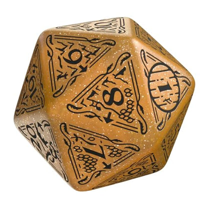 The Hobbit Jumbo Spindown D20 Solaris Die by Q-Workshop | Large Middle-Earth Inspired Life Counter, Premium Engraved Map Design | Easy-Read Numbers | Durable Gaming Dice for TCGs, RPGs & Tabletop Play | Large Middle-Earth Inspired Life Counter, Premium En