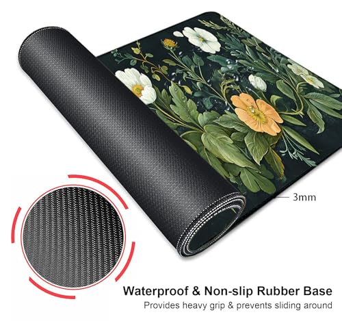 Large Mouse Pad, Desk Mat Computer Keyboard Pad Non-Slip Rubber Base Waterproof with Stitched Edges for Laptop Gaming, Office & Home 31.5 x 11.8 Inch (XL-15) - color: Xl-15