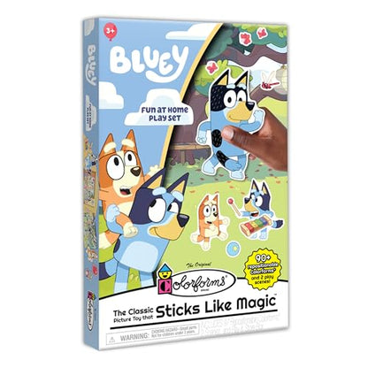 Colorforms Bluey Set - Repositionable Pieces Stick Like Magic - Scenes and Pieces from The Show Bluey for Storytelling Imaginative Play - Ages 3+ - style: Bluey