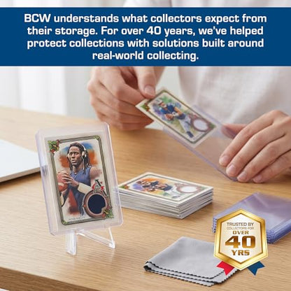 BCW 59 PT Thick Card Top Loaders | Protective Thick Toploaders for Trading Cards Up to 59PT | Rigid Card Toploader for Memorabilia & Collectibles | 1 Pack - color: 59 Pt. / 1.5 Mm