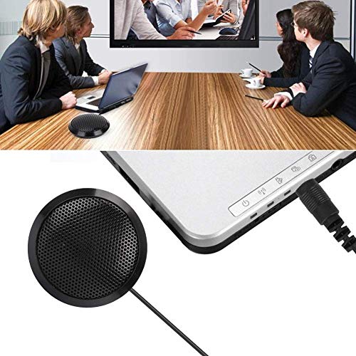 USB Conference Microphone,3.5mm Plug and Play Computer Mic for Desktop Computer and Laptop,360° Omnidirectional Mic for Meeting, Skype, Recording, Chatting, Gaming