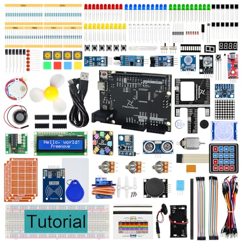 Freenove Complete Starter Kit with Board V5 Rev4 Mini (Compatible with Arduino IDE), Arm Cortex-M4 Microcontroller, 474-Page Detailed Tutorial, 343 Items, 90 Projects - color: with V5 (Rev4) Mini