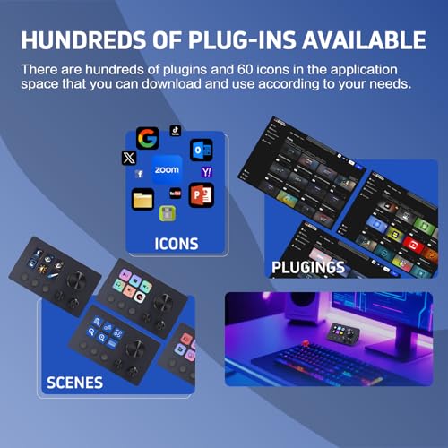 ActionRing Stream Controller Deck,Macro Keypad,Gaming Shortcut Keyboard | 6 Customizable Keys and 3 Dials,Trigger Actions for OBS/Twitch/YouTube,Workflow Controller,Compatible with Win/Mac(N3 Black) - color: Black