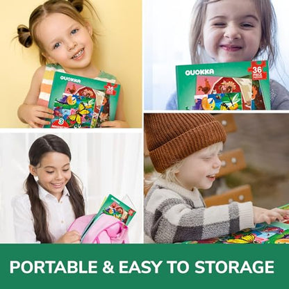 Magnetic Puzzles for Toddlers 3-5 - Kids Travel Toys for Boys and Girls | 36 Pieces Sudoku Toddler Puzzles Ages 2-4 – Animal Farm Bugs Travel Games for Kids 4-6 – Car Airplane Road Trip Games - color: 4. Farm 36 Pcs