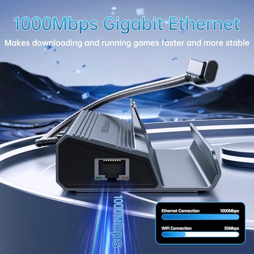 Docking Station for Steam Deck/ROG Ally/Legion Go, The 6 in 1 Steam Deck Dock. 1000Mbps Ethernet, 3.0 PD 100W Fast Charging, HDMI 2.0 4K@60Hz and 3 USB 3.0 Port Steam Deck OLED Dock.