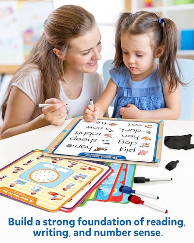 Coogam Handwriting Hundred Board, Wooden Montessori Math Manipulative | 1-100 Counting Toy, Alphabet Writing Practice, Preschool Learning, Fine Motor Skills Game for Kids 3-8 with Storage Bag