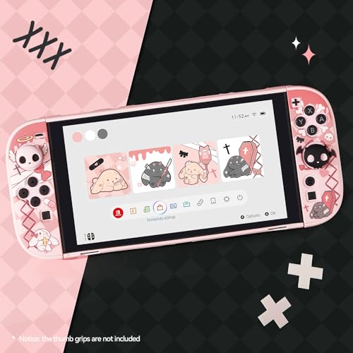 GeekShare Slim Protective Case Compatible with Switch 2 (2025), Anti-Scratche and Shock-Absorption Dockable Hard Shell for Switch 2 Game Console - Gothic Bunny - color: Gothic Bunny