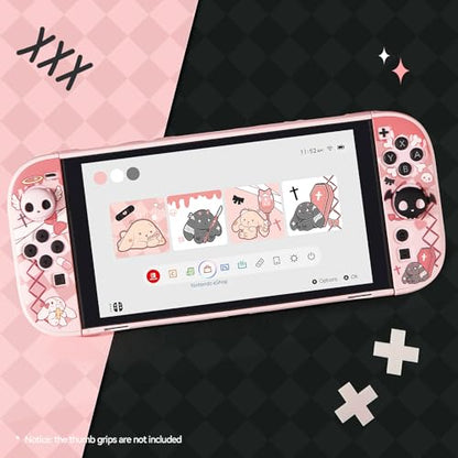 GeekShare Slim Protective Case Compatible with Switch 2 (2025), Anti-Scratche and Shock-Absorption Dockable Hard Shell for Switch 2 Game Console - Gothic Bunny - color: Gothic Bunny