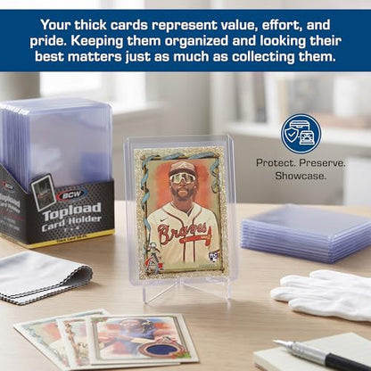 BCW 59 PT Thick Card Top Loaders | Protective Thick Toploaders for Trading Cards Up to 59PT | Rigid Card Toploader for Memorabilia & Collectibles | 1 Pack - color: 59 Pt. / 1.5 Mm