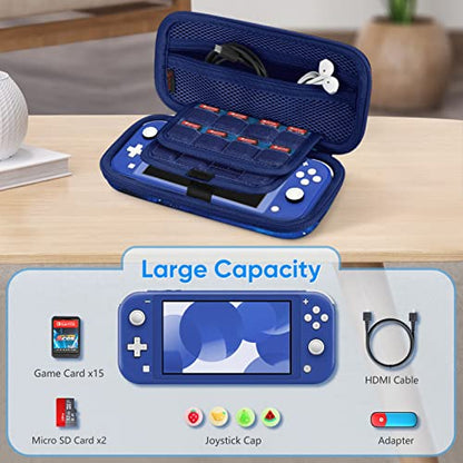 FINTIE Carrying Case for Nintendo Switch Lite 2019, [Shockproof] Hard Shell Protective Cover Travel Bag with Game Card & Micro SD Card Slots for Switch Lite Console & Accessories, Starry Sky - color: starry sky