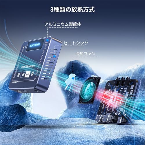 4K@60Hz HDMI Capture Card, USB3.0 Game Capture Video, 4K@60FPS HD Recording, High-Speed Data Transfer, Game Capture,Video Capture Applicable for Live Streaming, Screen Sharing