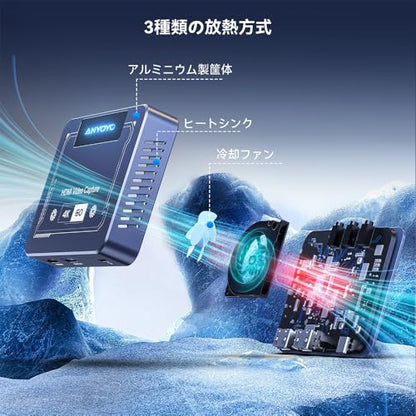 4K@60Hz HDMI Capture Card, USB3.0 Game Capture Video, 4K@60FPS HD Recording, High-Speed Data Transfer, Game Capture,Video Capture Applicable for Live Streaming, Screen Sharing