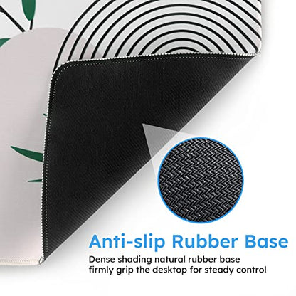 iCasso Extended Gaming Mouse Pad (35.4x15.7 in), Game, Office | Large 3mm Non-Slip Rubber Base Mousepad with Stitched Edges, Waterproof Keyboard Mouse Mat Desk Pad for Work, Home-Elm Leaf - color: Elm Leaf